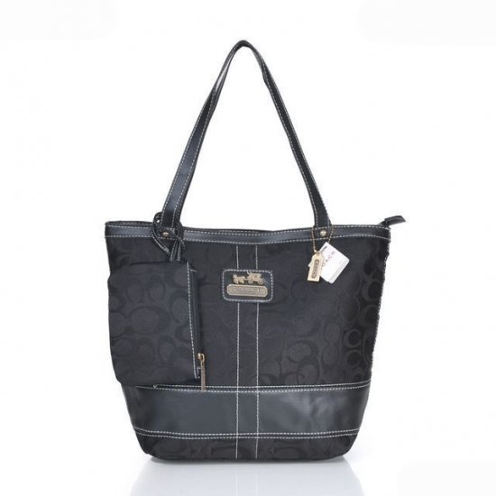 Coach Legacy C Monogram Medium Black Totes ERA - Click Image to Close